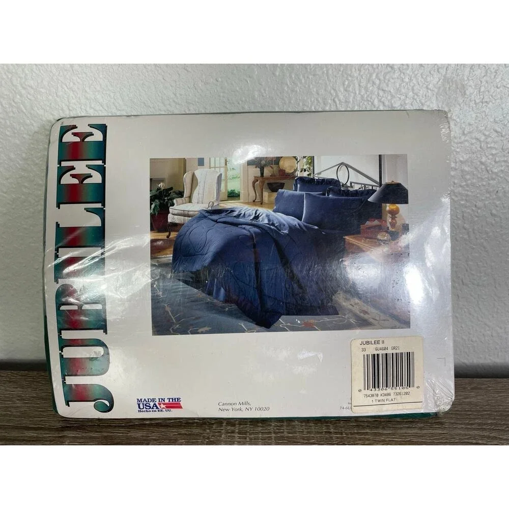 Vintage Cannon Jubilee II Twin Flat Sheet Percale‎ 180 Cotton USA Made 90s NEW